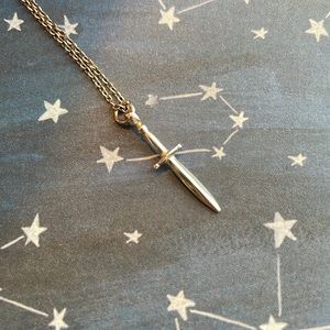 tiny sword necklace
